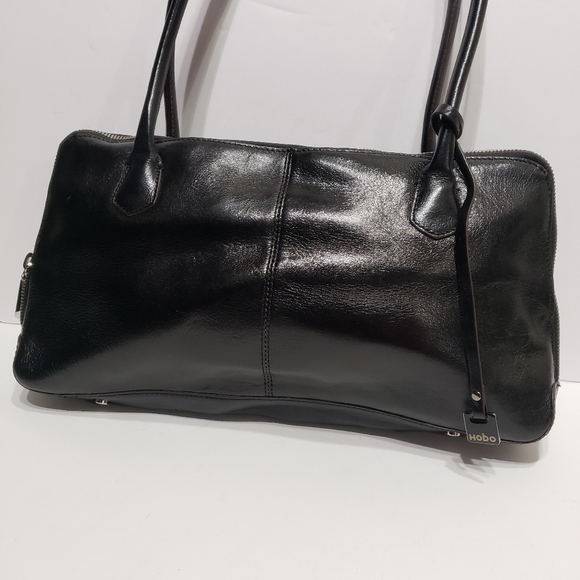 Hobo International Black Genuine Leather Rectangle Purse Bag - Picture 3 of 8